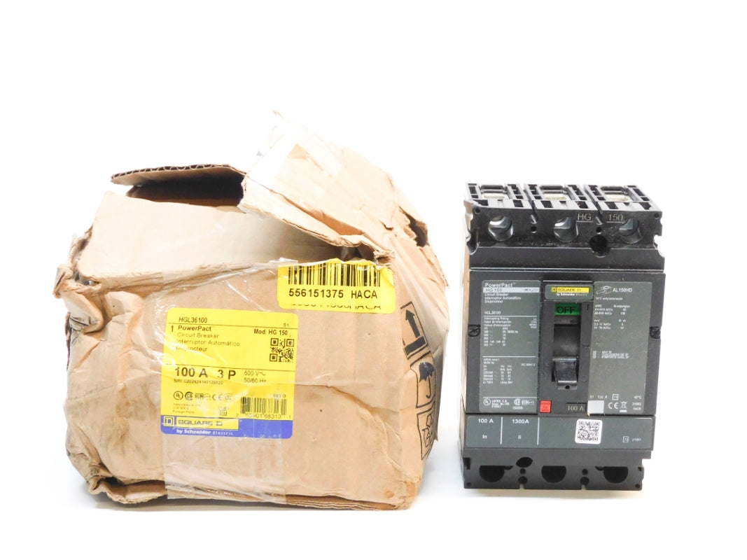 SQUARE D HGL36100 100A 600V (AS PICTURED) NSMP