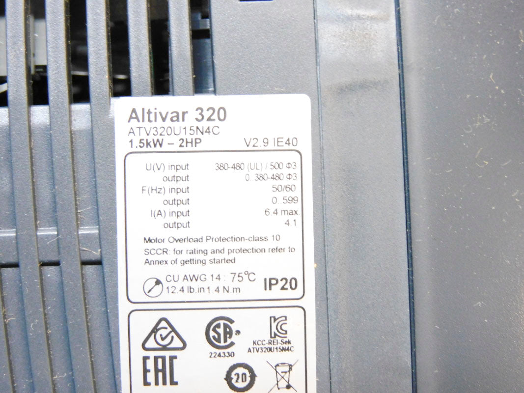 SCHNEIDER ELECTRIC ATV320U15N4C 380-500V 6.4A NSMP