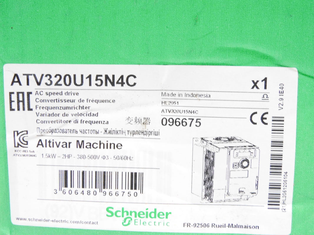 SCHNEIDER ELECTRIC ATV320U15N4C 380-500V 6.4A NSMP