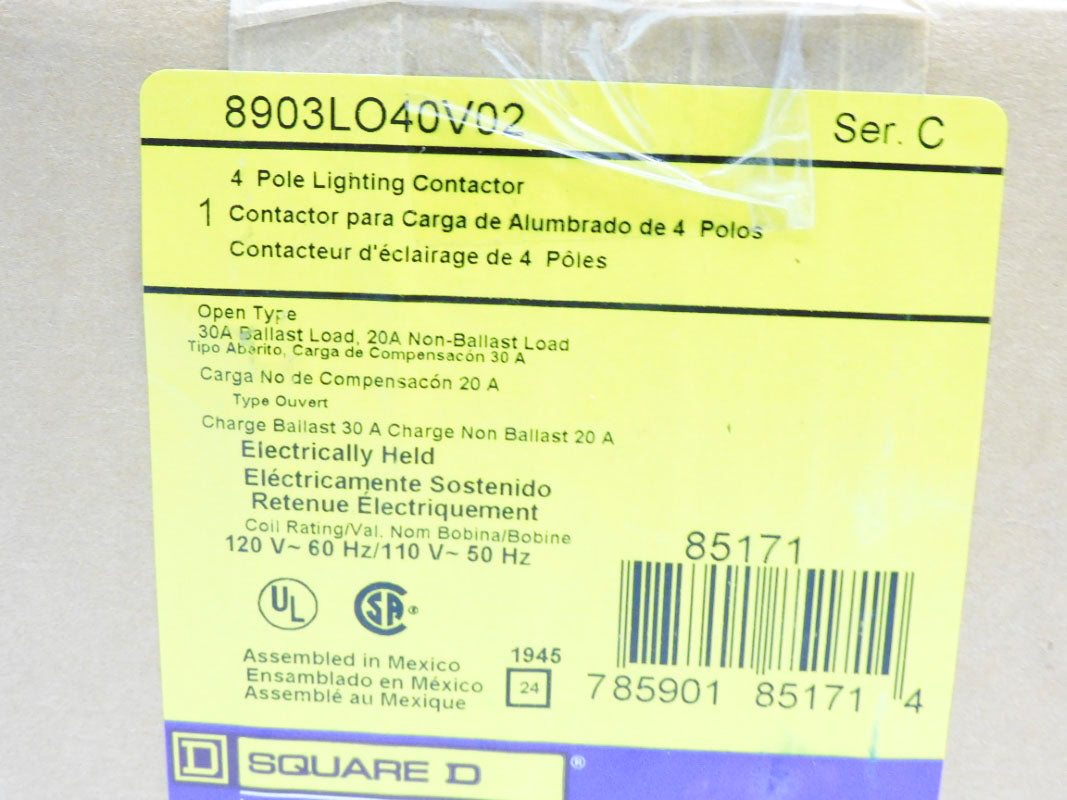 SQUARE D 8903LO40V02 SER. C 110/120V NSMP