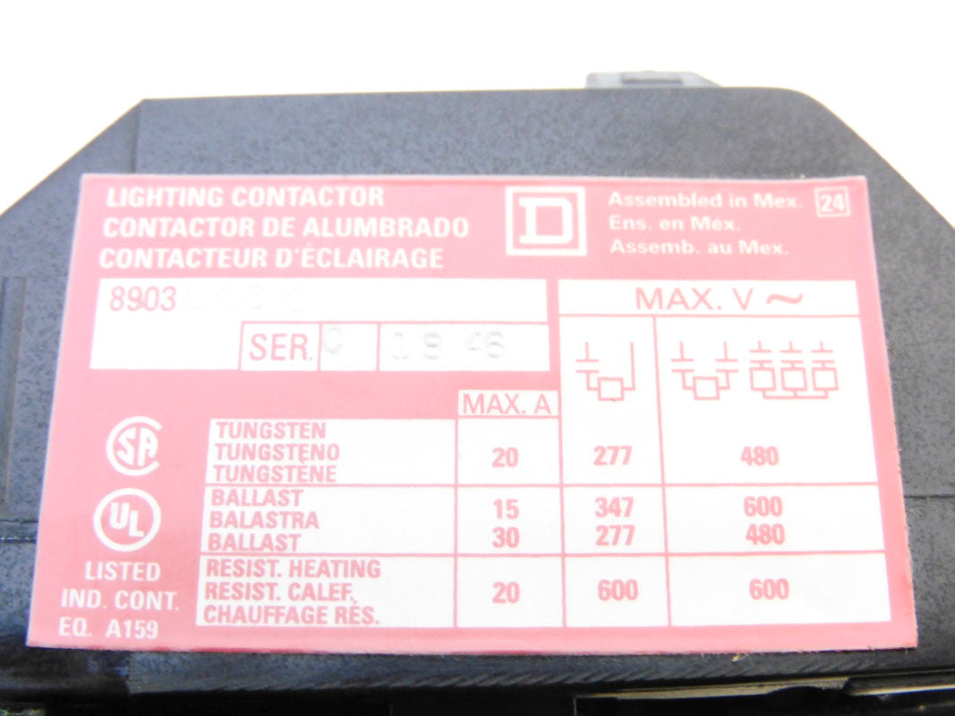 SQUARE D 8903LO30V02 SER. C 110/120V 30A NSMP