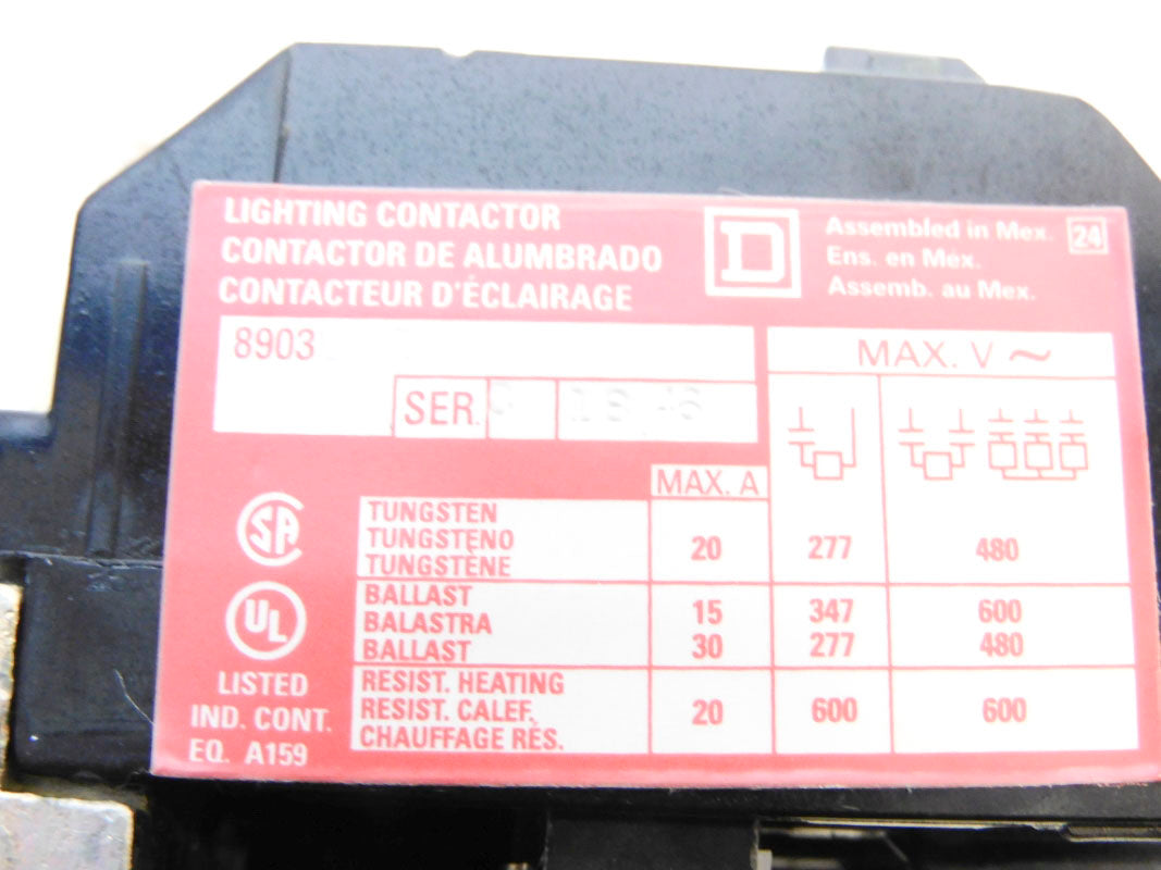 SQUARE D 8903LO30V02 SER. C 110/120V NSNP