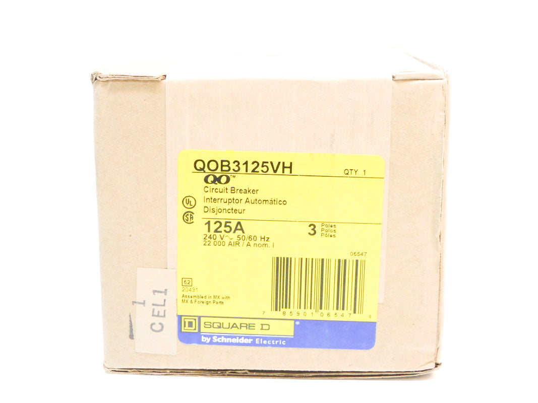 SQUARE D QOB3125VH 240V 125A NSFS