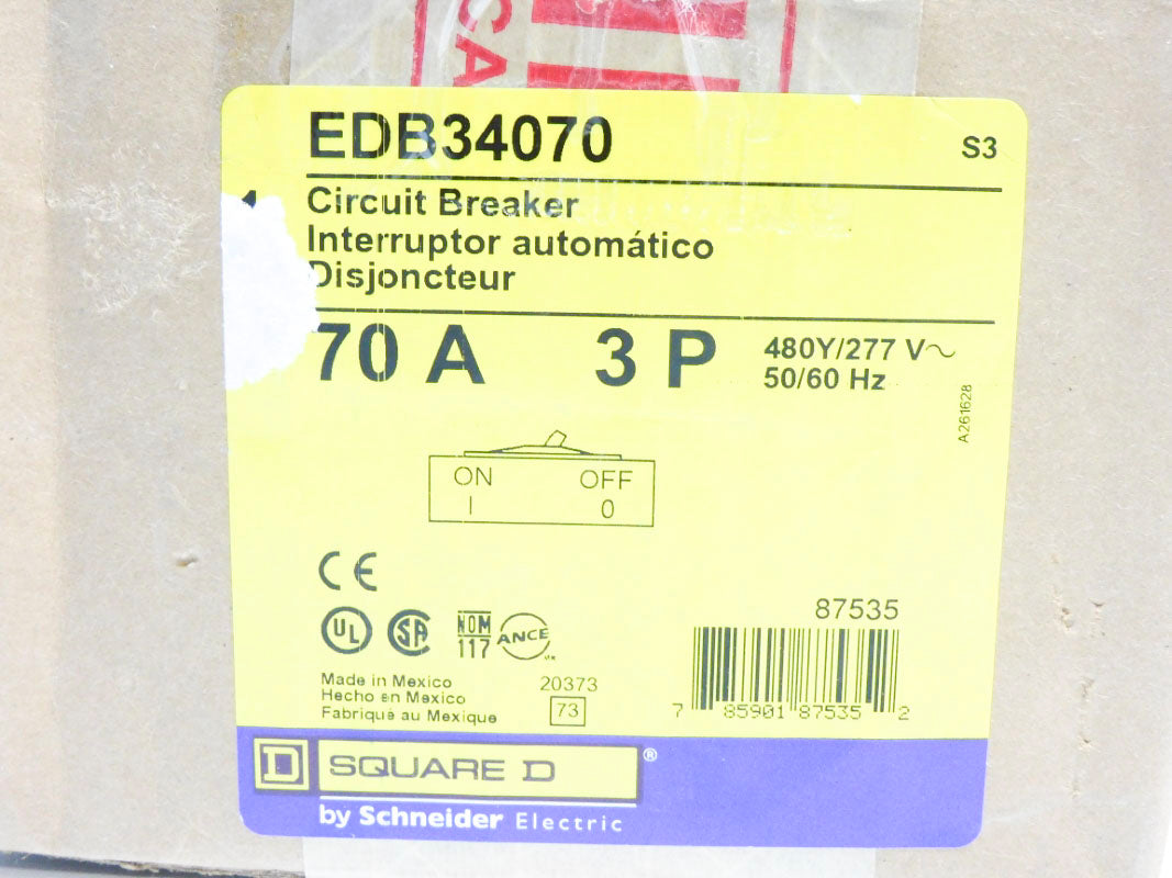 SQUARE D EDB34070 277V 70A NSMP