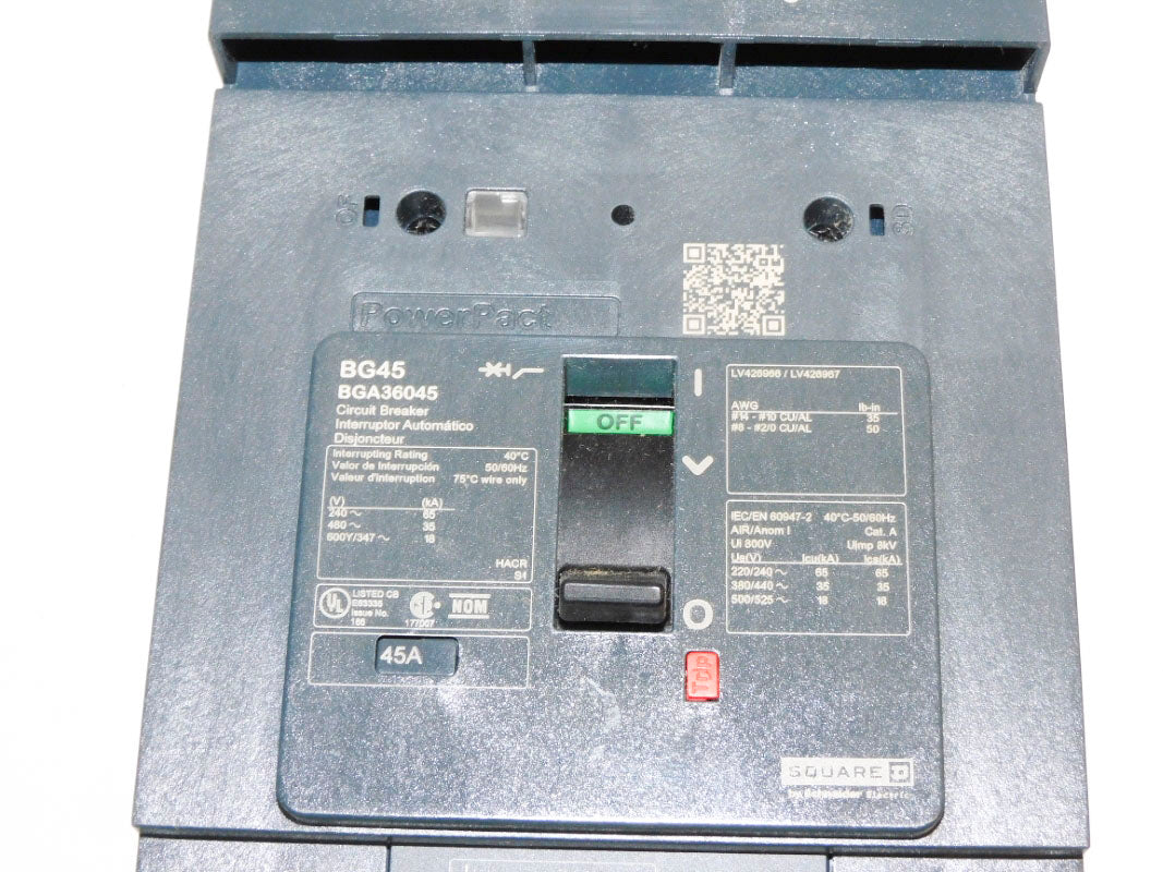 SQUARE D BGA36045 45A 480V NSMP