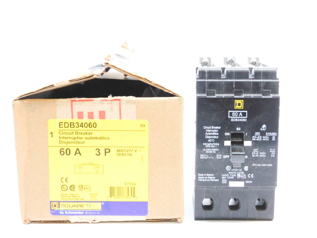 SQUARE D EDB34060 SER. 3 480/277V 60A NSMP