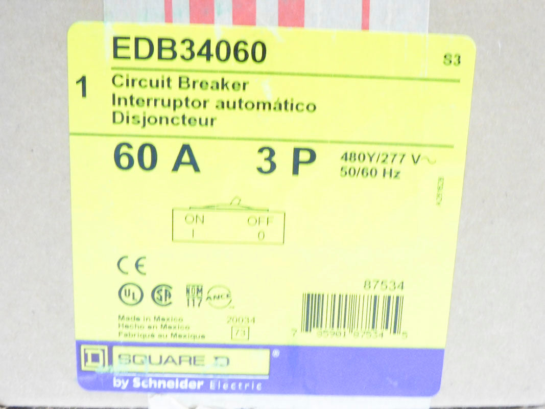 SQUARE D EDB34060 SER. 3 480/277V 60A NSMP