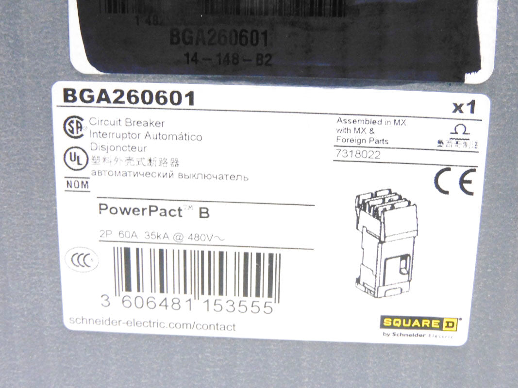 SQUARE D BGA260601 60A 480V NSMP