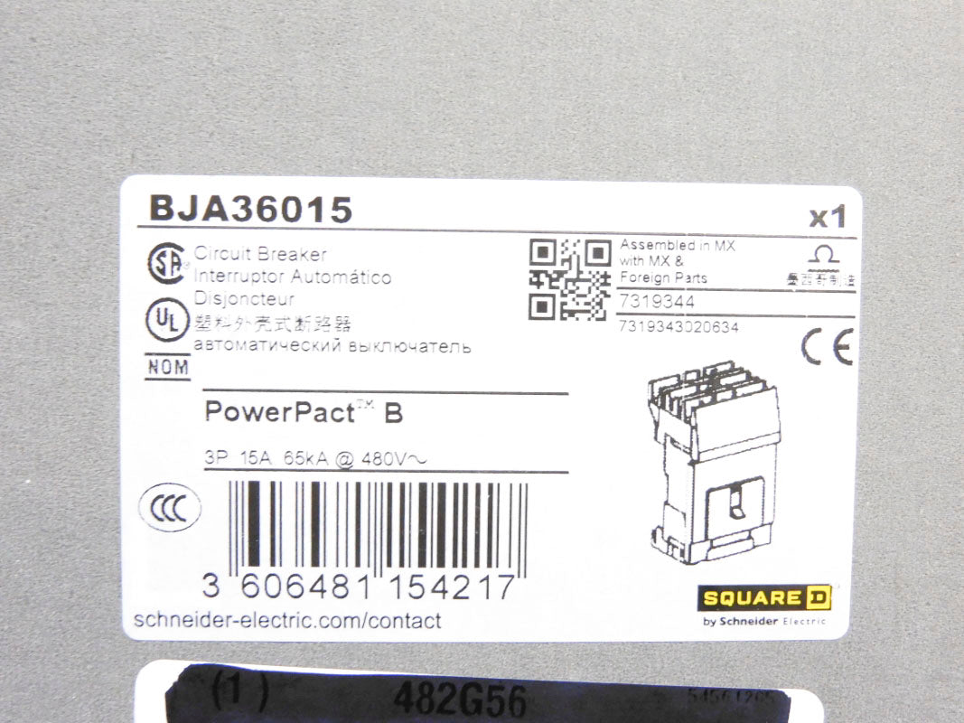SQUARE D BJA36015 15A 480V NSMP
