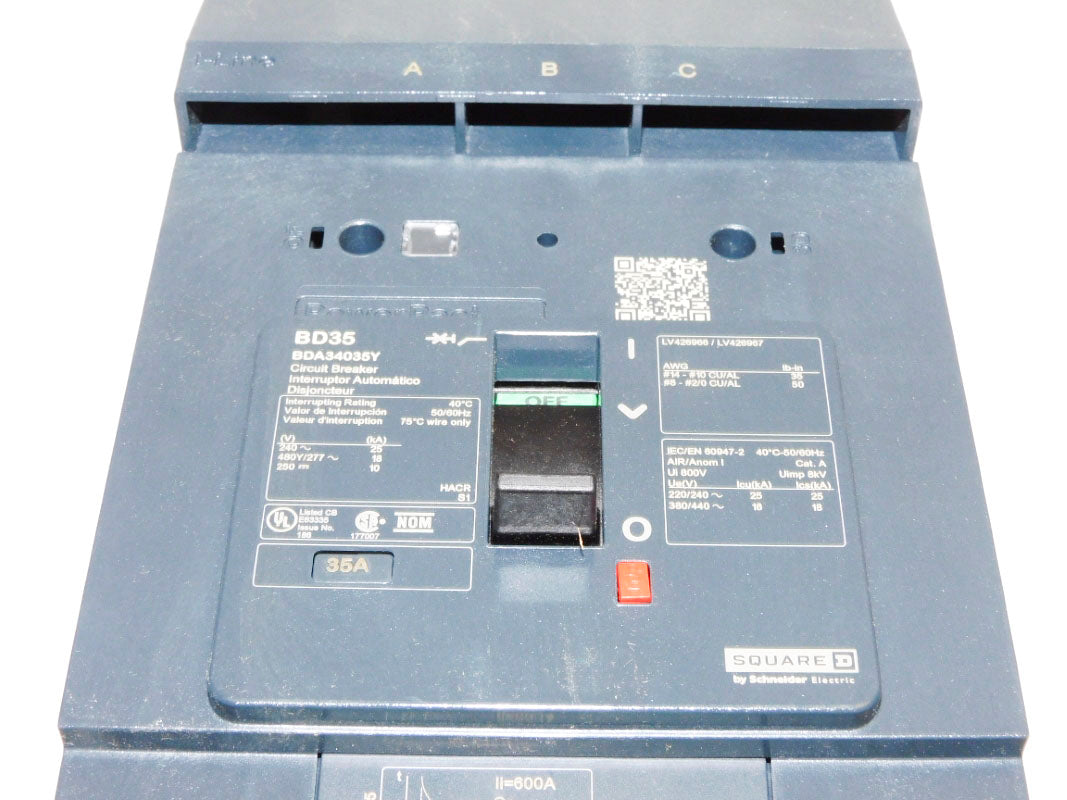 SQUARE D BDA34035Y 35A 480/277V NSMP