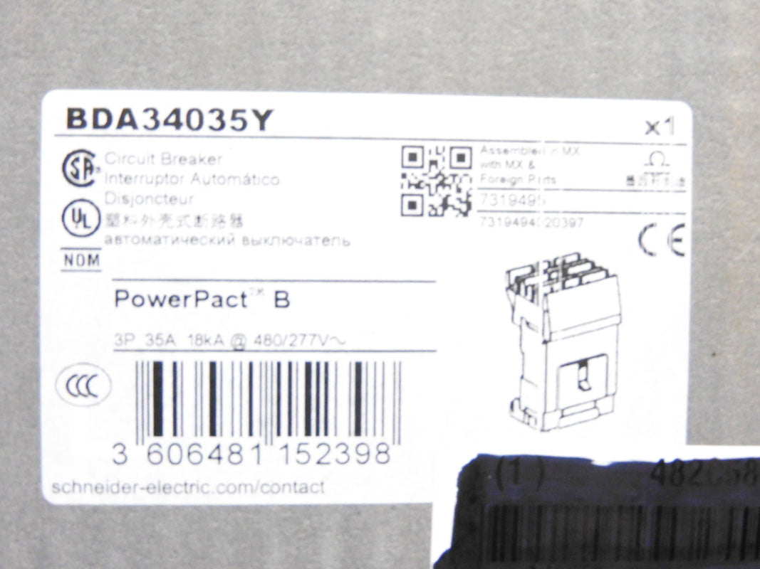SQUARE D BDA34035Y 35A 480/277V NSMP