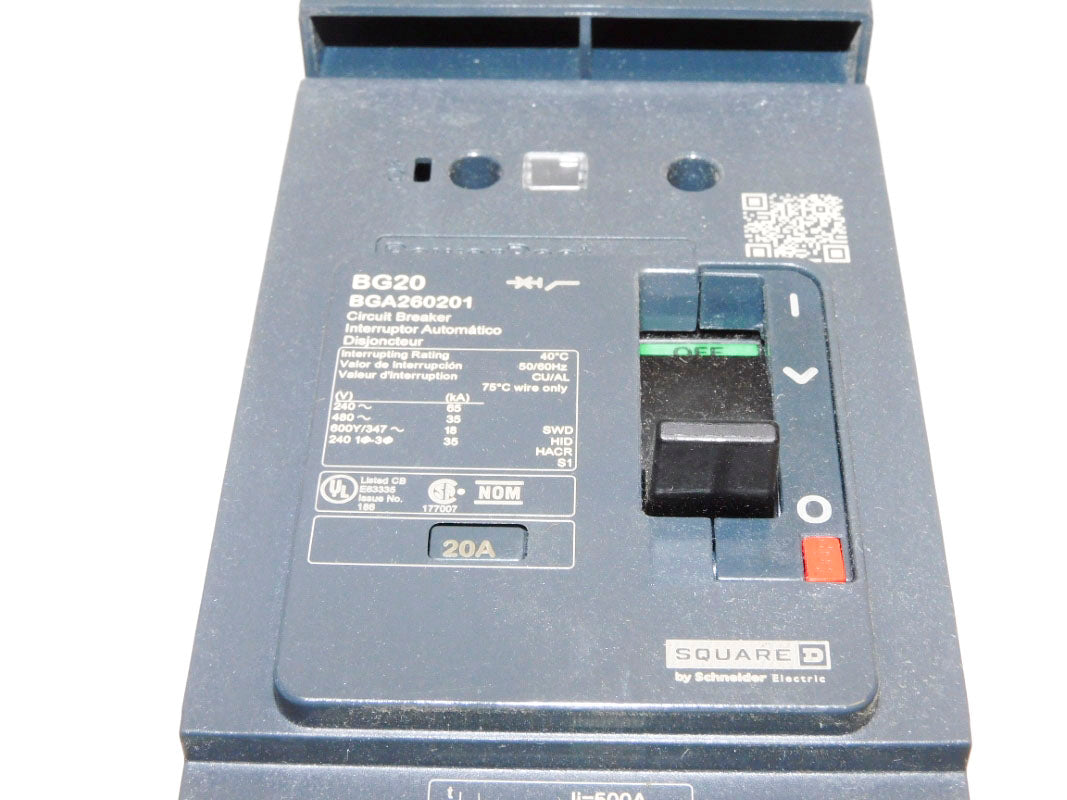 SQUARE D BGA260201 20A 480V NSMP
