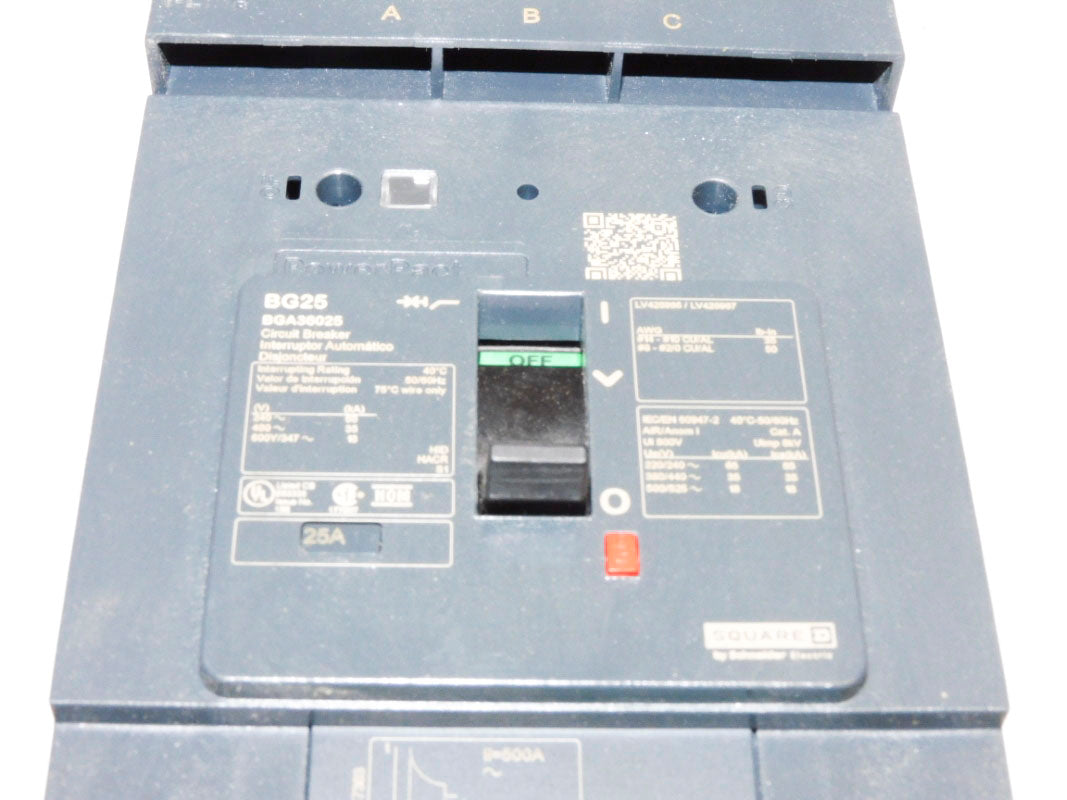 SQUARE D BGA36025 480V 25A NSMP