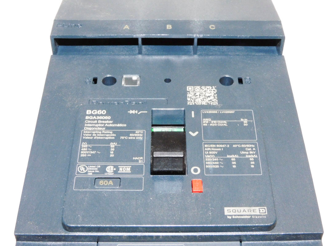 SQUARE D BGA36060 480V 60A NSMP