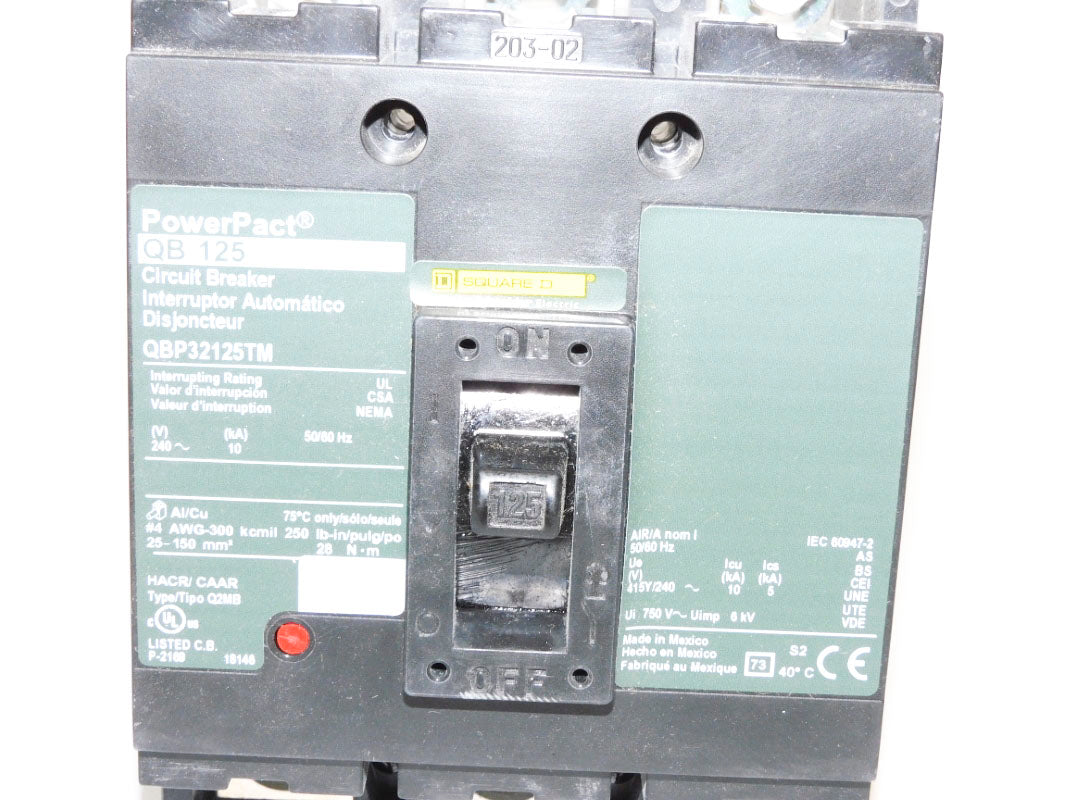 SQUARE D QBP32125TM 240V 125A NSMP