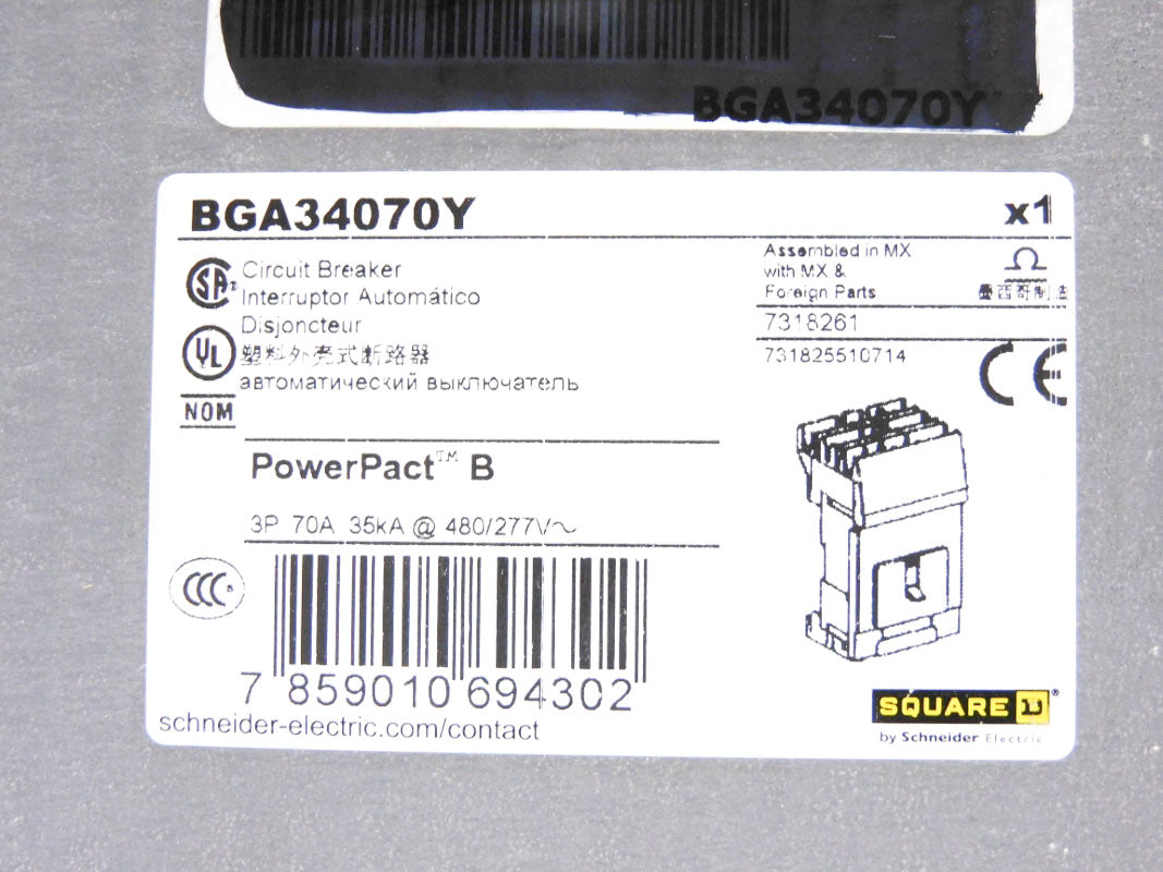 SQUARE D BGA34070Y 480/277V 70A NSMP