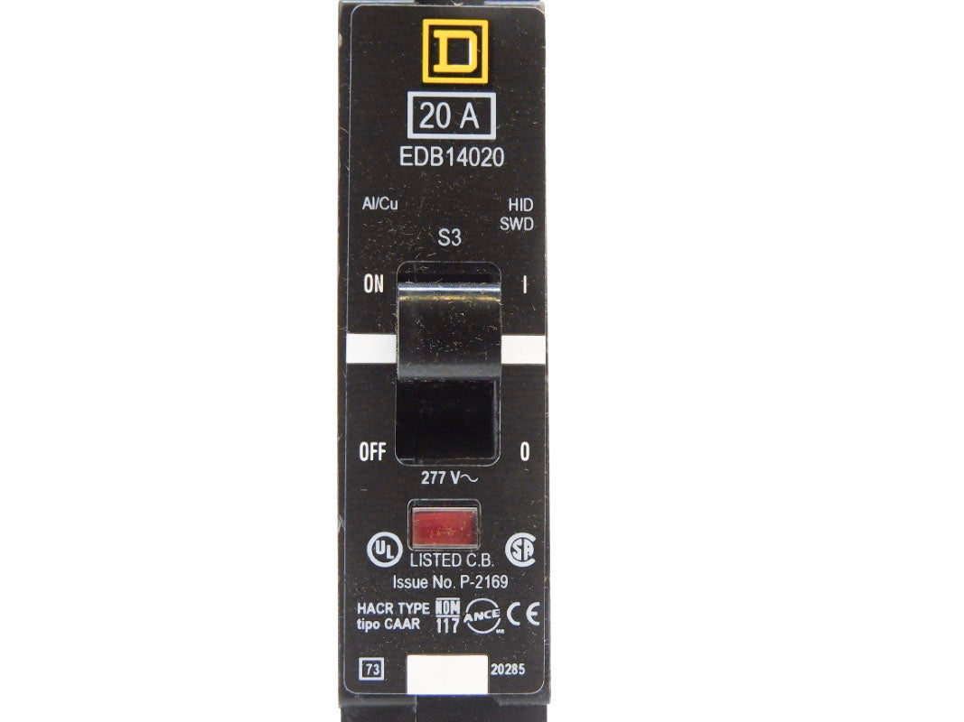 SQUARE D EDB14020 SER. 3 277V 20A NSMP