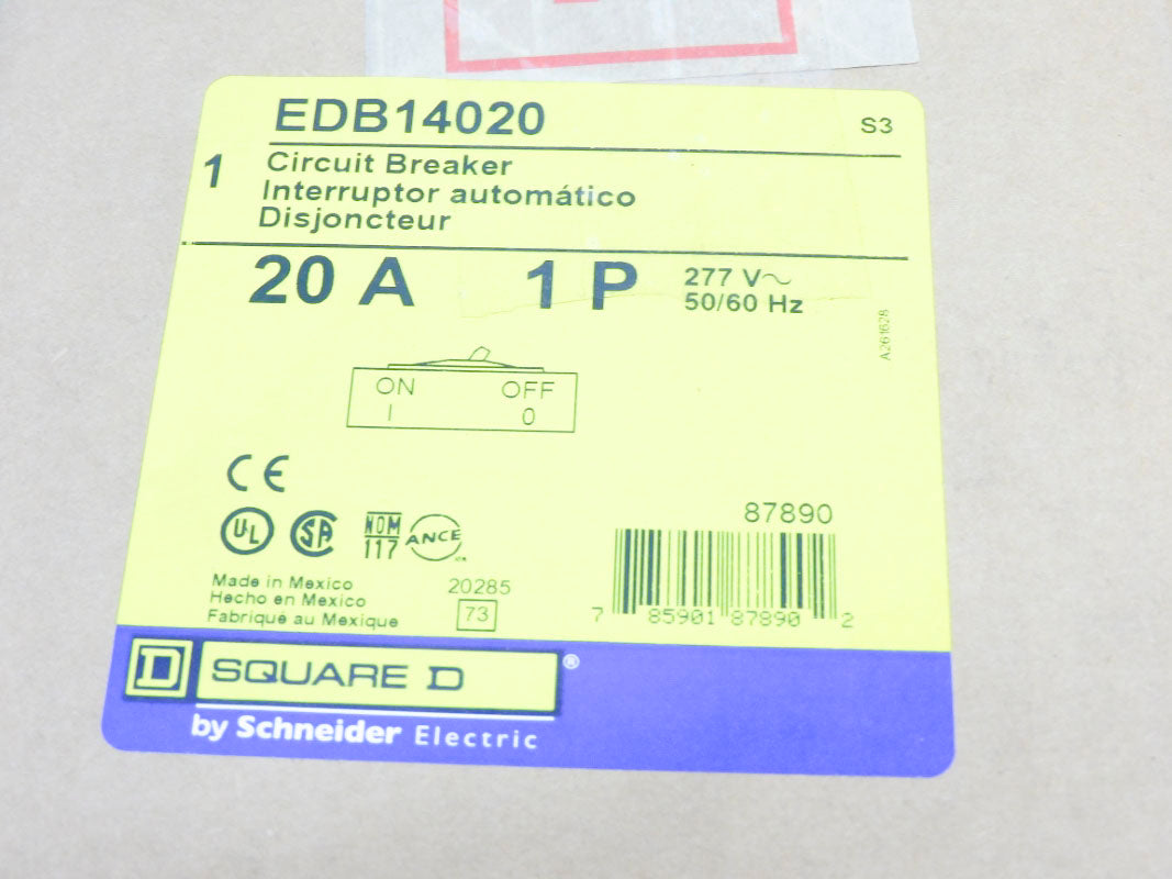 SQUARE D EDB14020 SER. 3 277V 20A NSMP