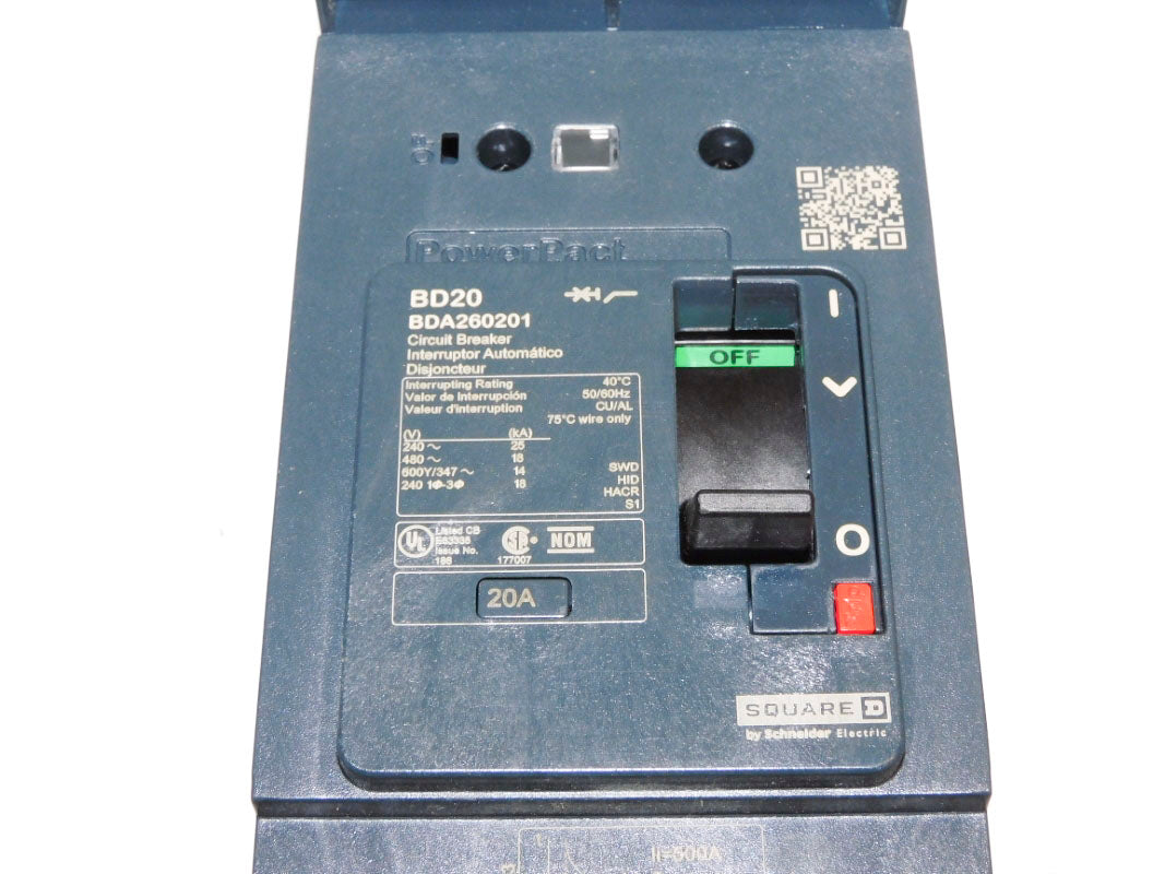 SQUARE D BDA260201 20A 480V NSMP