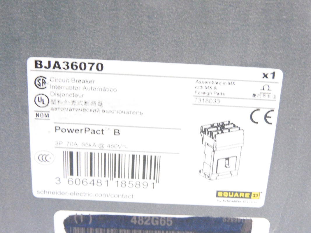 SQUARE D BJA36070 70A 480V (AS PICTURED) NSMP