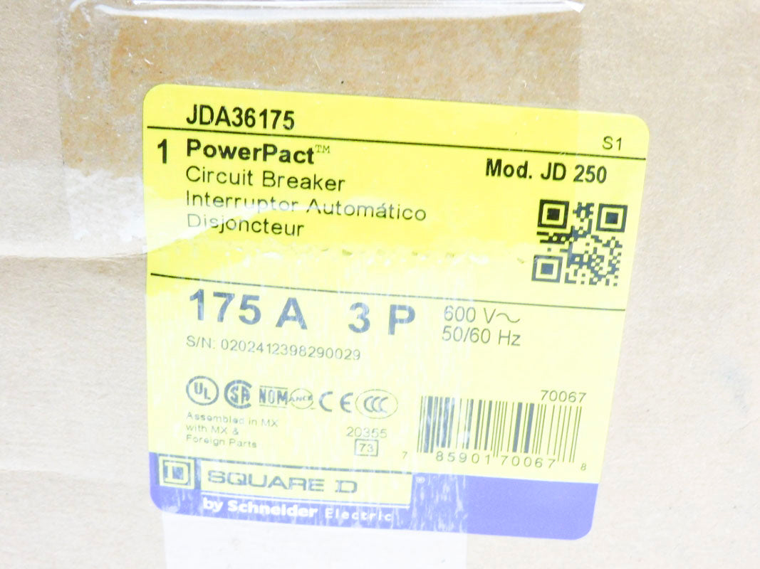 SQUARE D JDA36175 175A 600V NSMP
