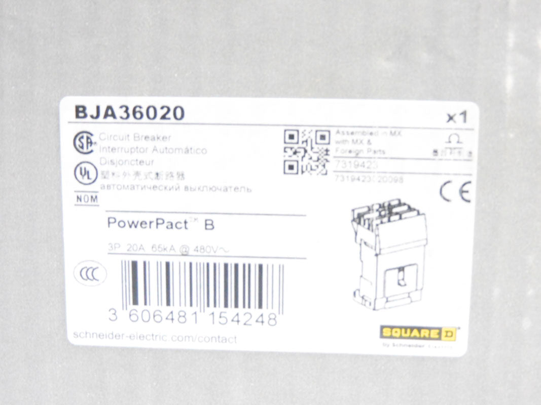 SQUARE D BJA36020 20A 480V NSMP