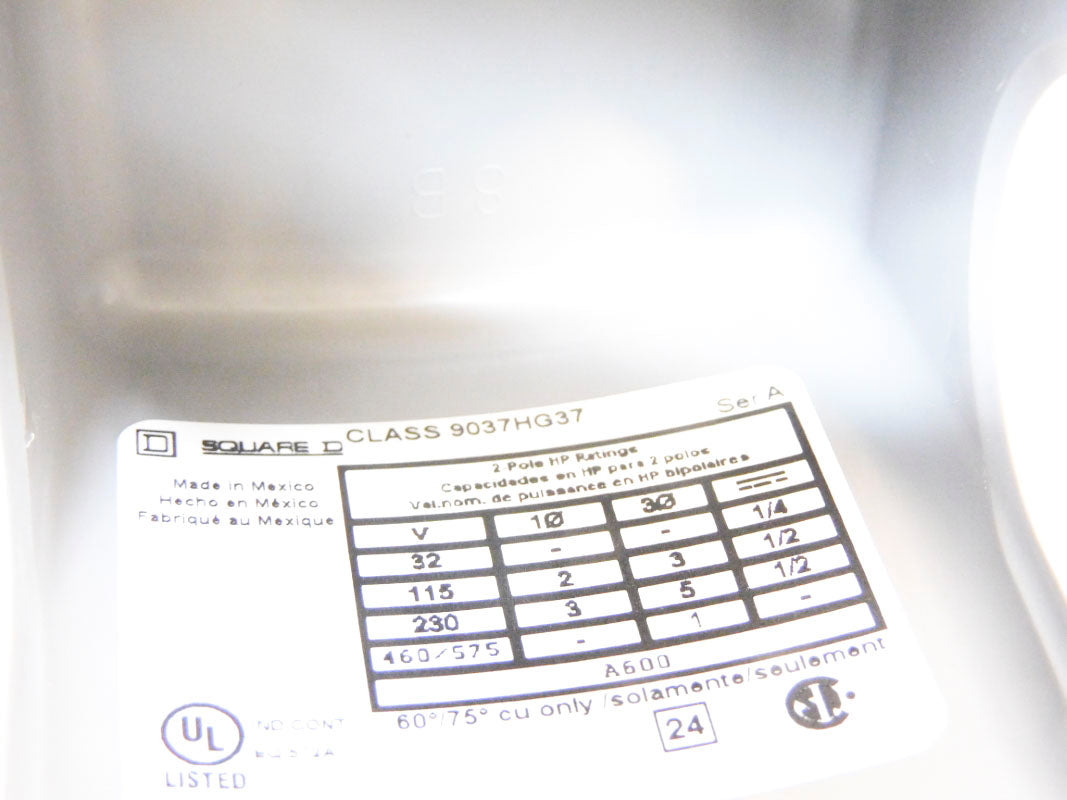 SQUARE D 9037HG37 SER. A NSMP