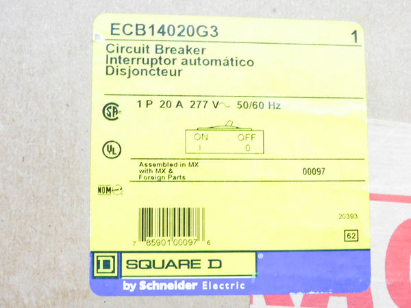 SQUARE D ECB14020G3 277V 20A NSMP