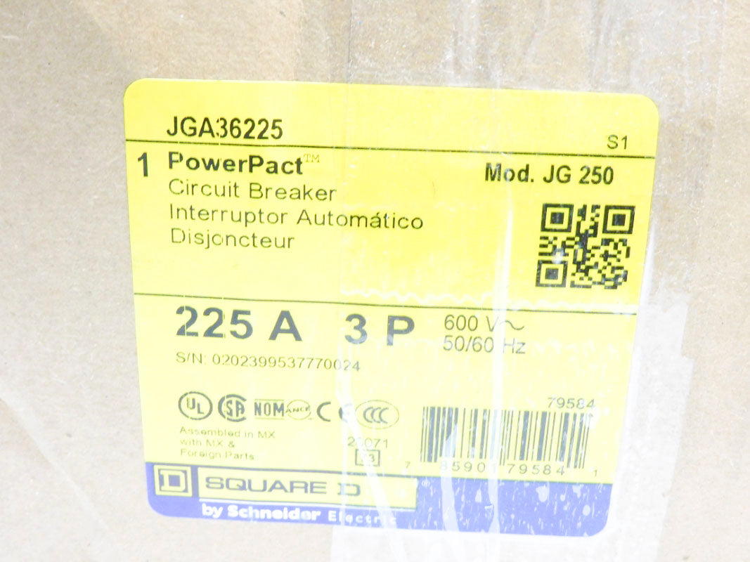 SQUARE D JGA36225 600V 225A NSMP