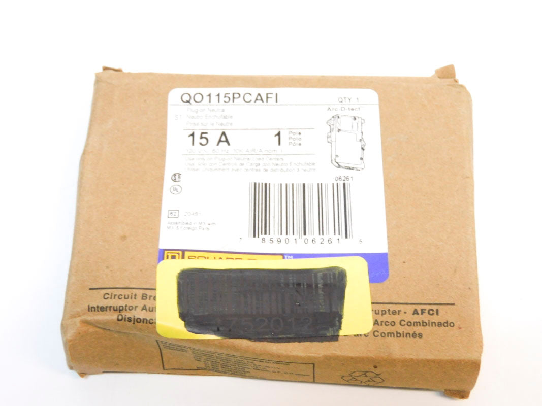 SQUARE D QO115PCAFI 120V 15A NSMP