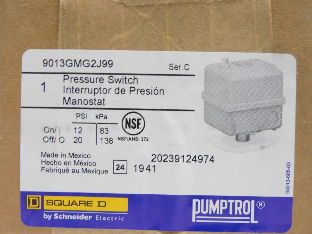 SQUARE D 9013GMG2J99 SER. C 12/20PSI NSMP