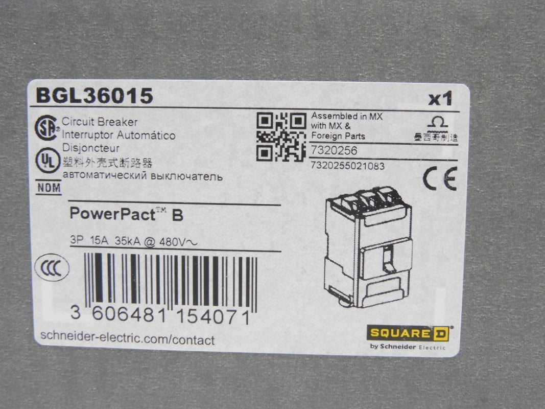 SQUARE D BGL36015 480V 15A NSMP