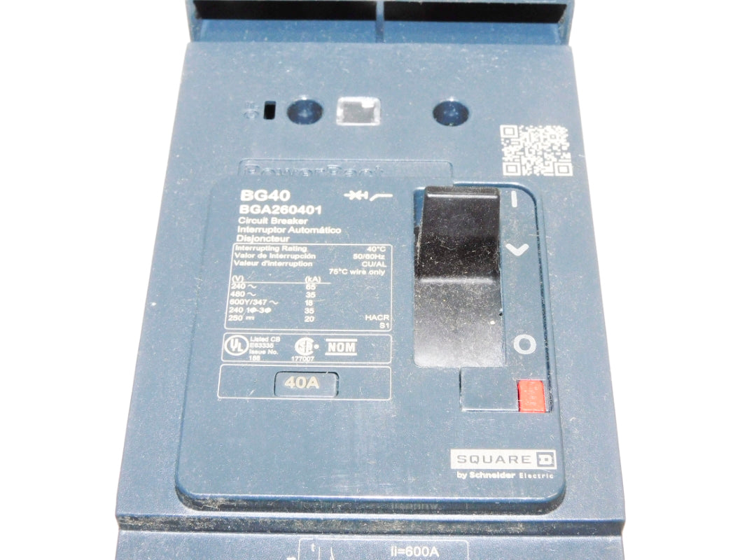 SQUARE D BGA260401 40A 480V NSMP
