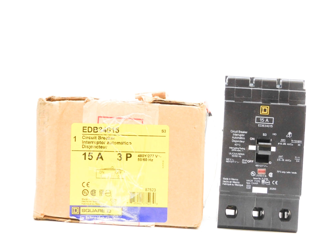SQUARE D EDB34015 SER. S3 277V 15A NSMP