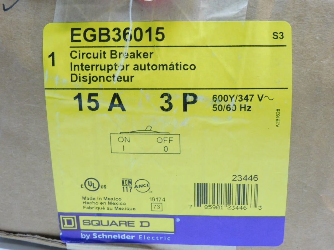 SQUARE D EGB36015 15A 600/347V NSMP