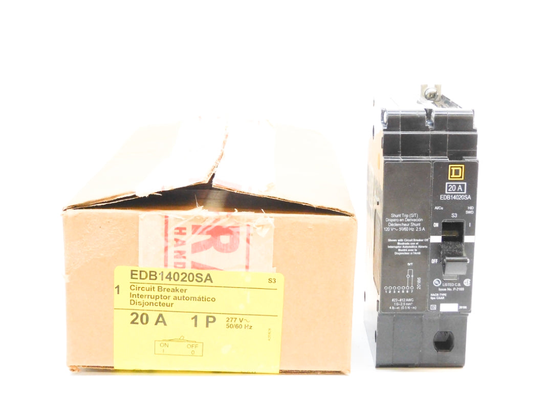 SQUARE D EDB14020SA 20A 277V NSMP