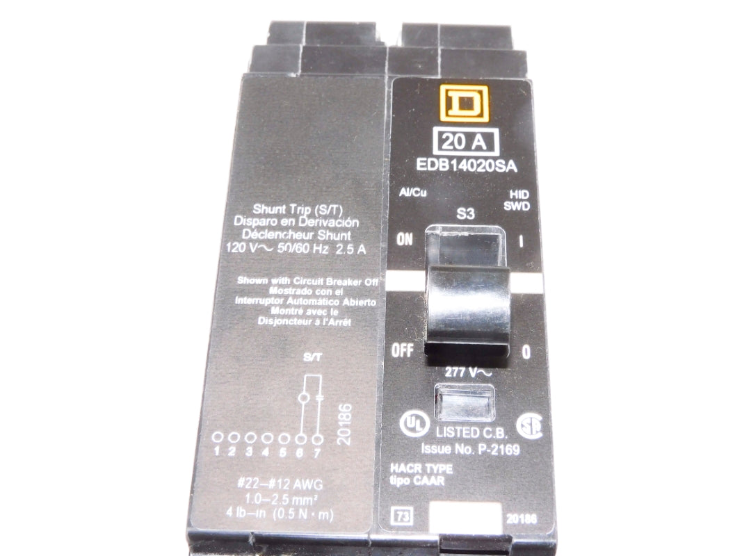 SQUARE D EDB14020SA 20A 277V NSMP