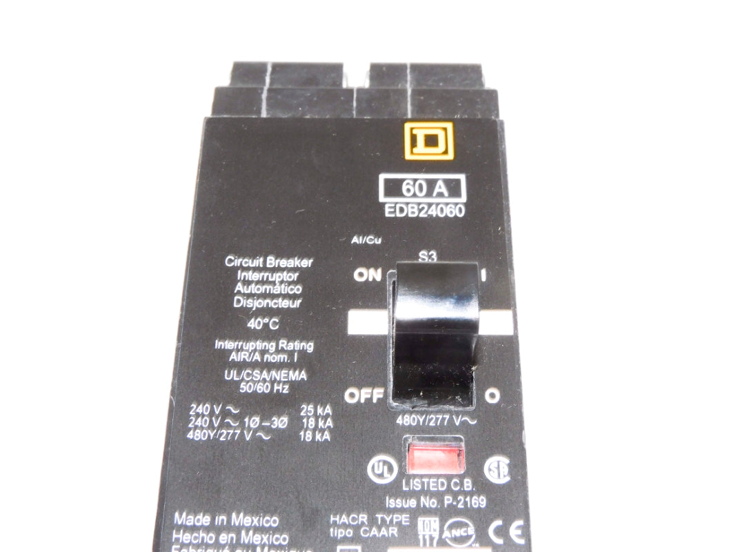 SQUARE D EDB24060 277V 60A NSMP