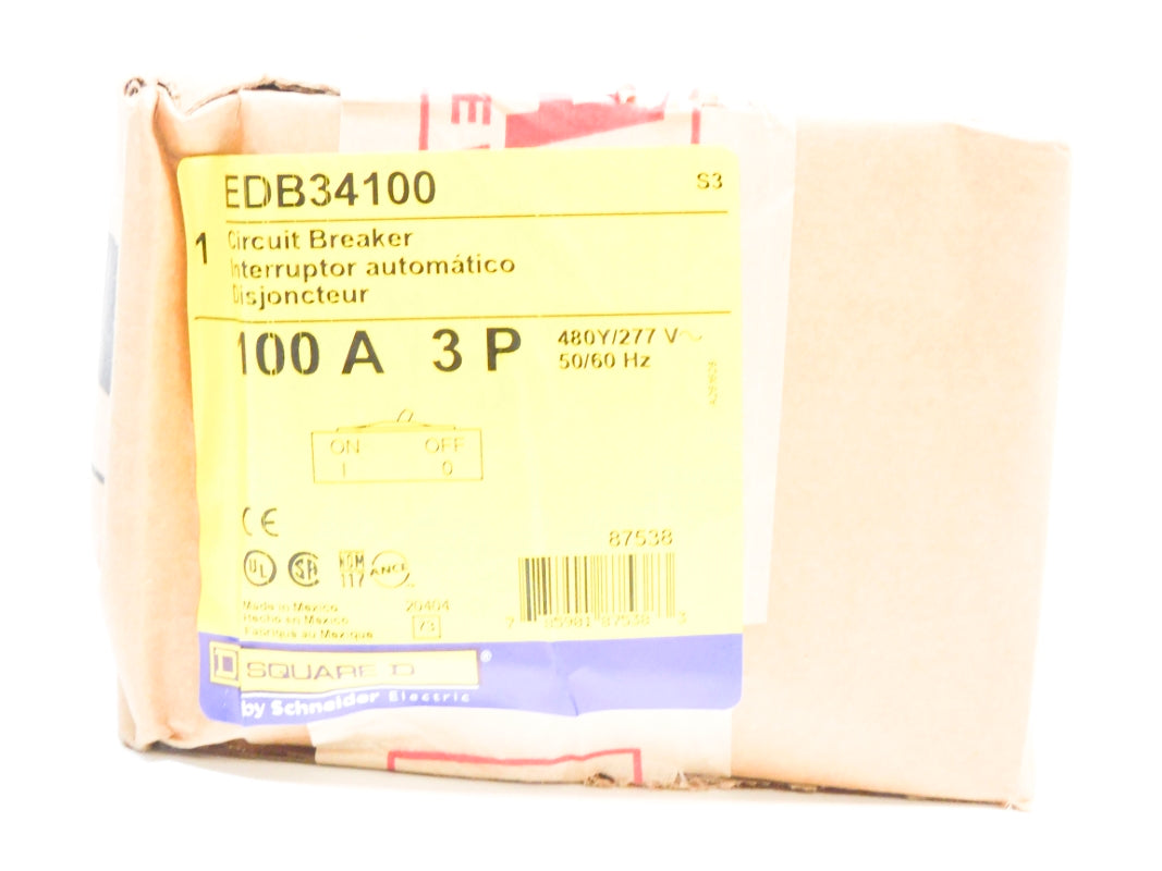 SQUARE D EDB34100 SER. 3 480V 100A NSFS