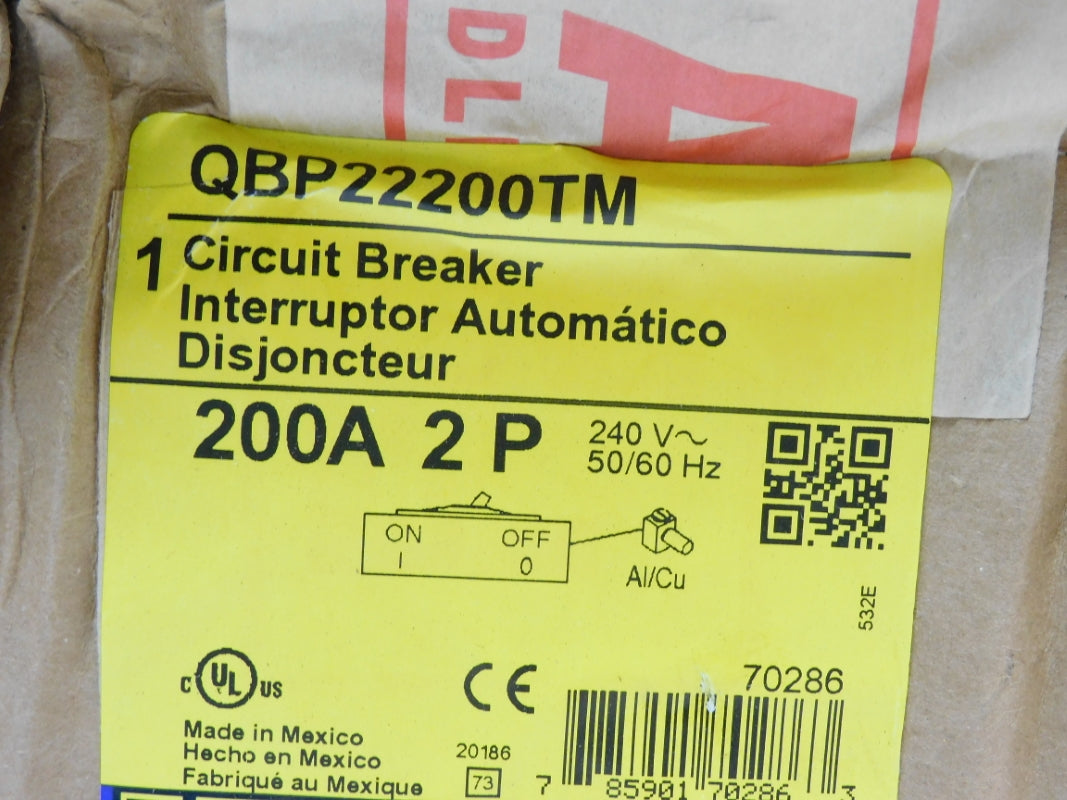 SQUARE D QBP22200TM 240V 200A NSFS