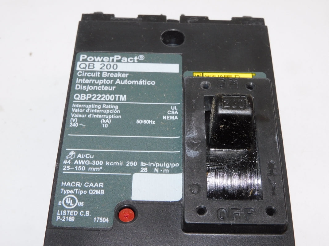 SQUARE D QBP22200TM 240V 200A NSMP