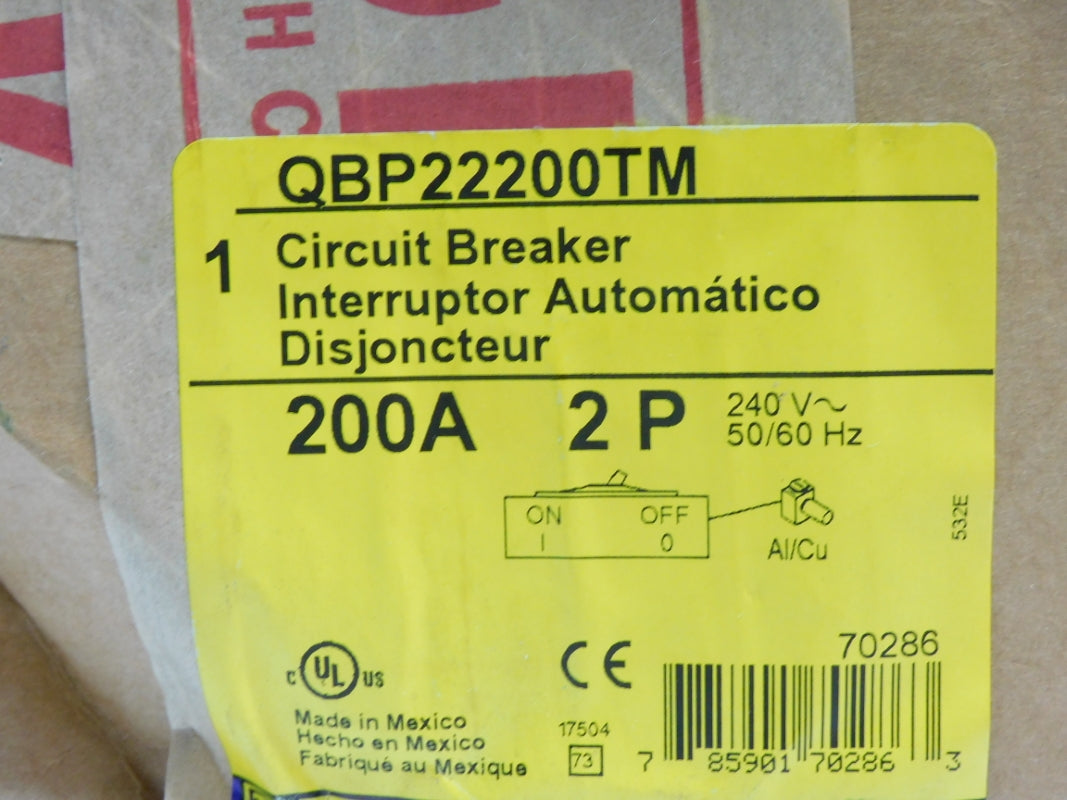SQUARE D QBP22200TM 240V 200A NSMP