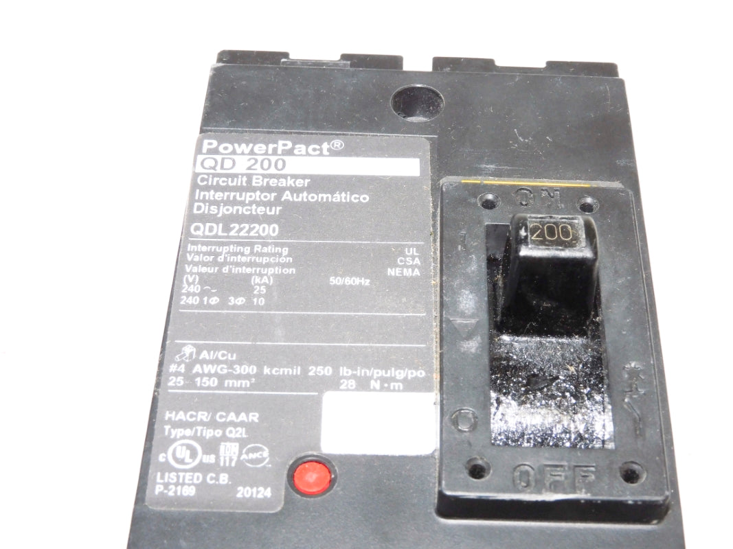 SQUARE D QDL22200 240V 200A (AS PICTURED) NSMP