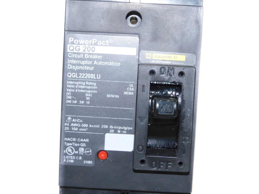 SQUARE D QGL22200LU 200A 240V NSMP