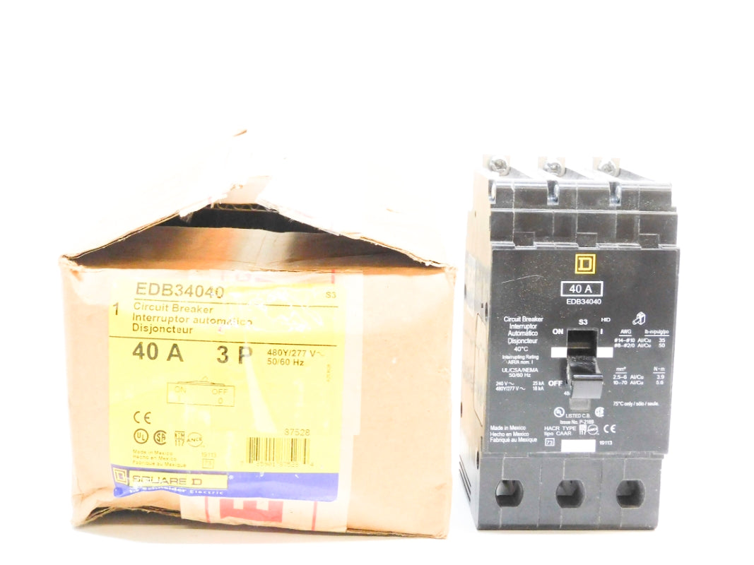SQUARE D EDB34040 480/277V 40A NSMP