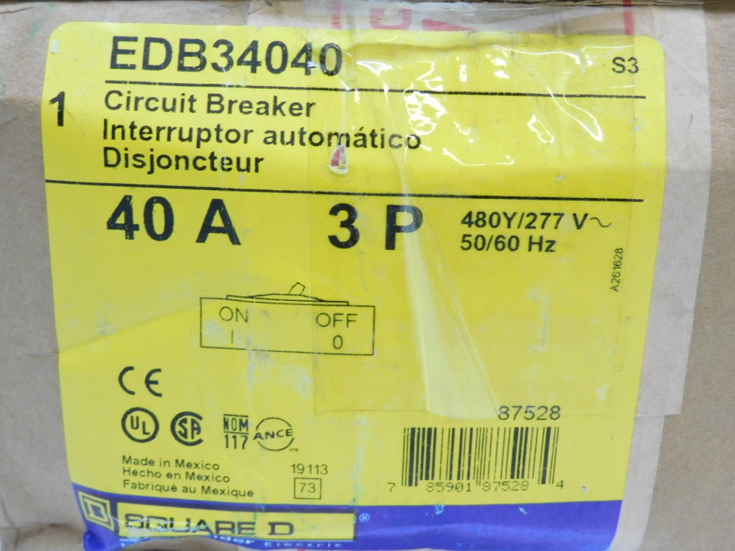 SQUARE D EDB34040 480/277V 40A NSMP