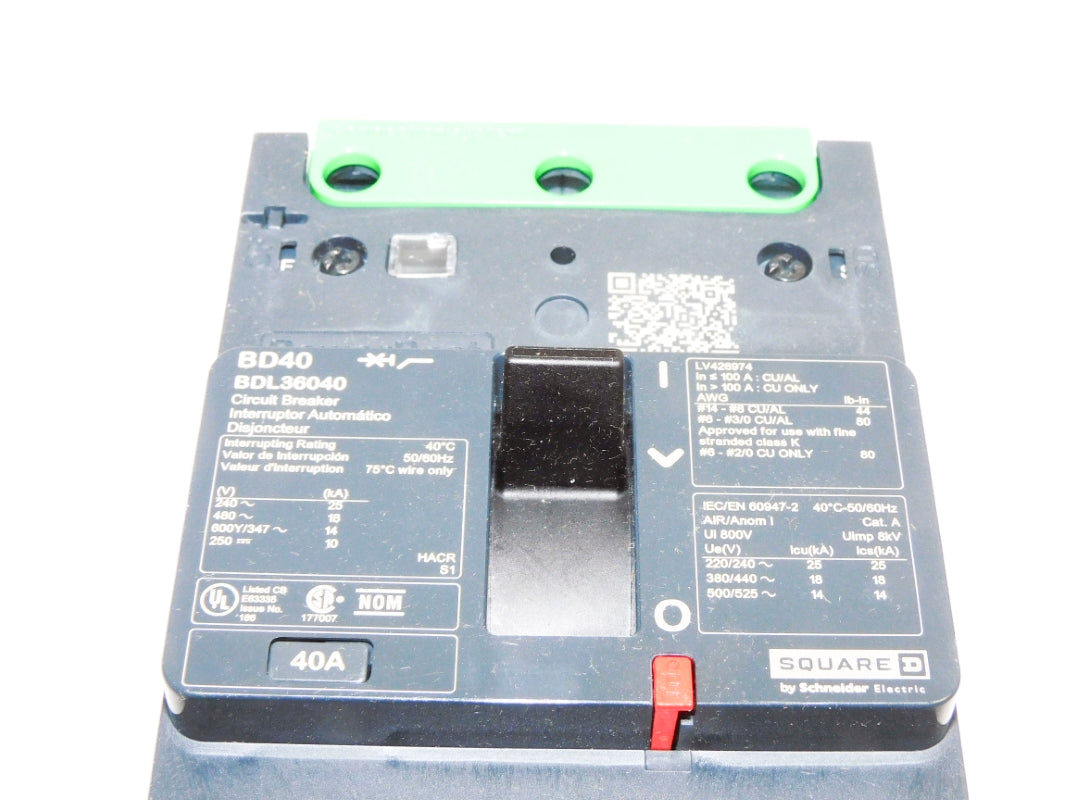 SQUARE D BDL36040 40A 480V NSMP