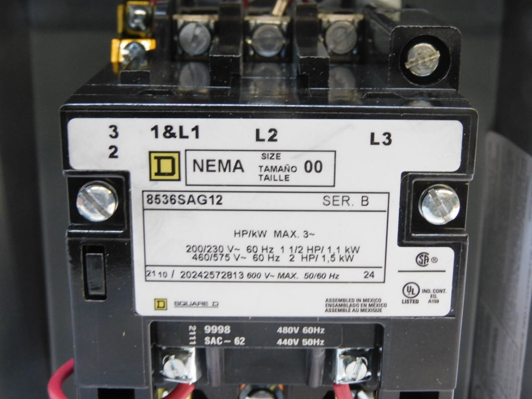SQUARE D 8536SAG12V06 SER. B 440/480V NSMP