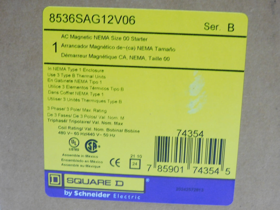 SQUARE D 8536SAG12V06 SER. B 440/480V NSMP