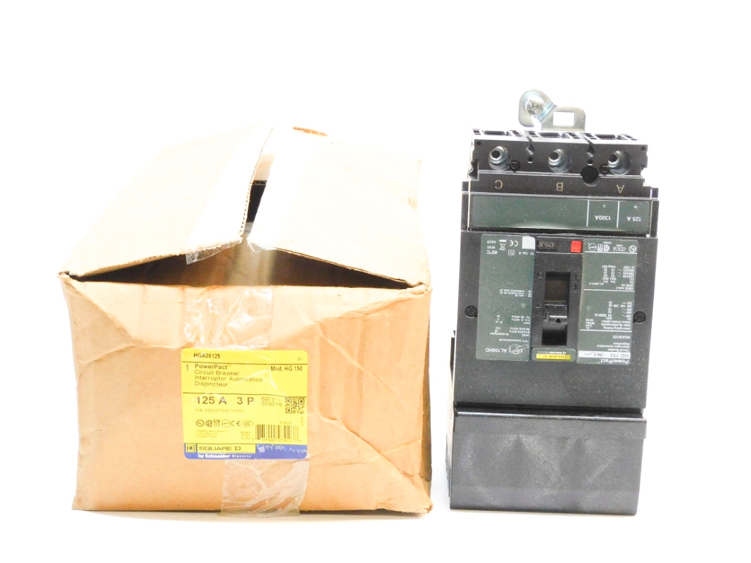 SQUARE D HGA36125 600V 125A NSMP